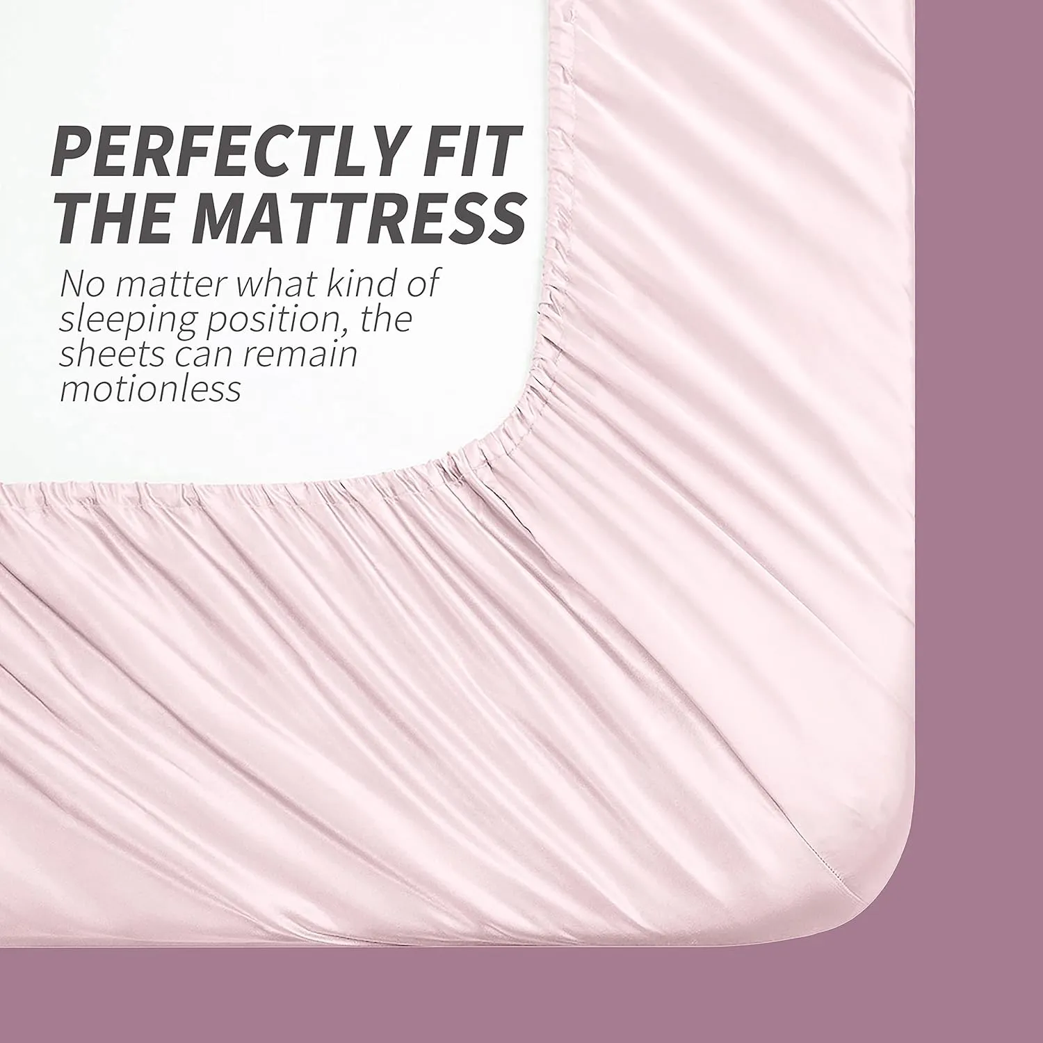 4 Pcs Blush Pink Satin Sheets Full Size Silky Satin Bedding Sheets Set with 1 Deep Pocket Fitted Sheet, 1 Flat Sheet, 2 Pillowcase