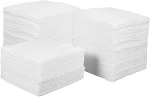 400pcs Cosmetic Nonwoven Sheets Wiping Cloth for Clean Automobile Dustless Facial Cleansing Pad Cotton Pads for Makeup Removal Lip Makeup Pad Wipes White Non-Woven Fabric