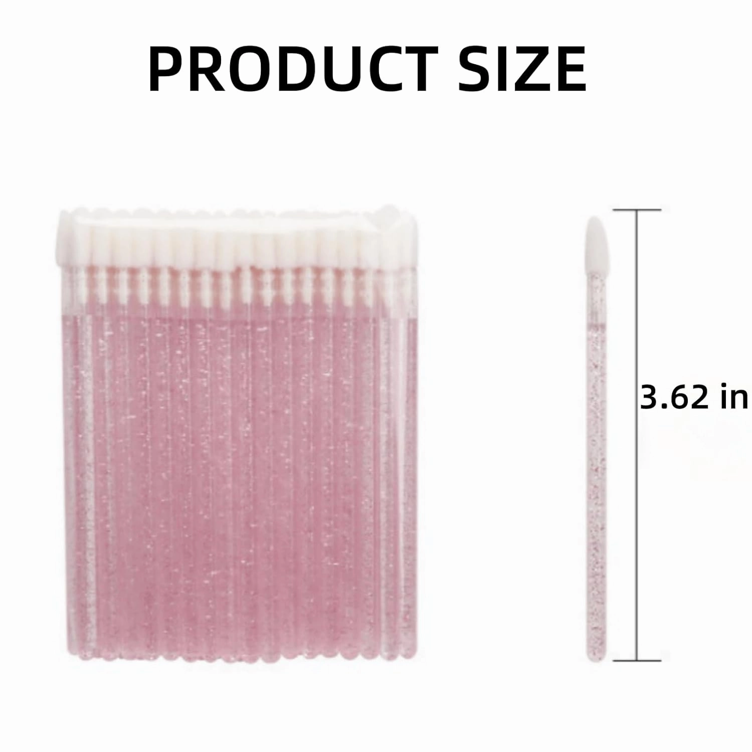 400Pcs Crystal Disposable Lip Brushes, Glitter Lip Gloss Applicators, Lipstick Gloss Wands Applicator Makeup Tool Kits for Lipstick and Lip Gloss (Rose Red)