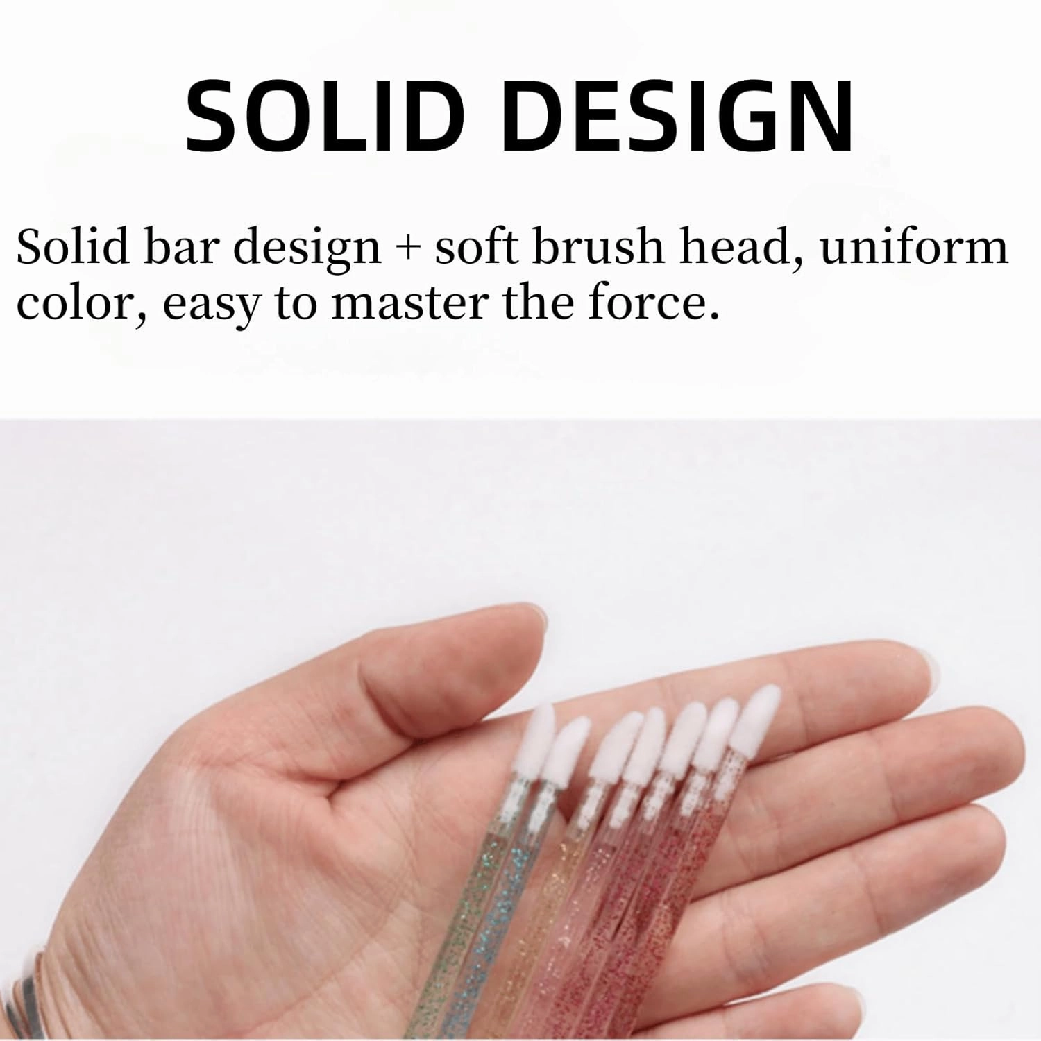 400Pcs Crystal Disposable Lip Brushes, Glitter Lip Gloss Applicators, Lipstick Gloss Wands Applicator Makeup Tool Kits for Lipstick and Lip Gloss (Rose Red)