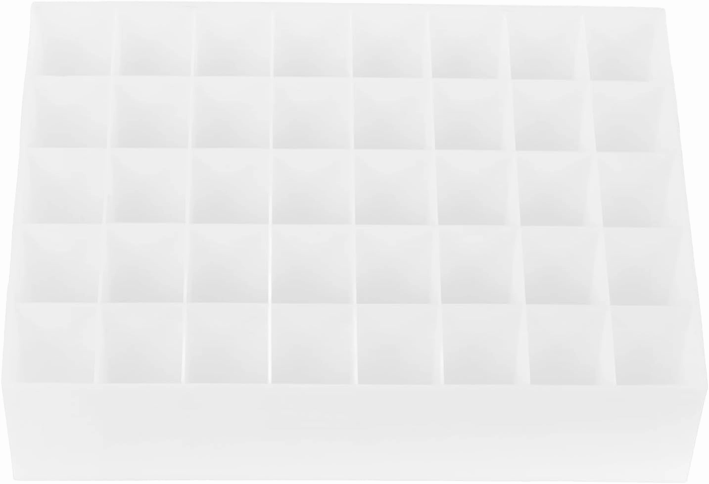40-Slot Lipstick Organizer Cosmetic Display Rack for Home & Salon - Space-Saving & Easy to Clean - for Makeup Lovers & Professionals (White)