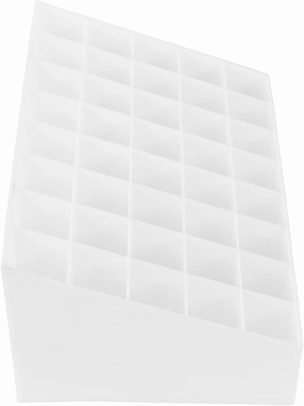 40-Slot Lipstick Organizer Cosmetic Display Rack for Home & Salon - Space-Saving & Easy to Clean - for Makeup Lovers & Professionals (White)