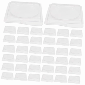 40pcs Empty Eyeshadow Pan Blush Highlighter Container DIY Cosmetic Storage Box Palette for Custom Makeup Creations and Organizing Products