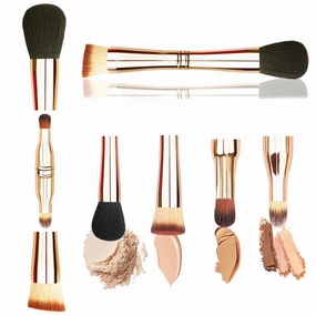 4 in 1 Makeup Brush Set, Travel Size Makeup Brushes All in one Foundation Brush