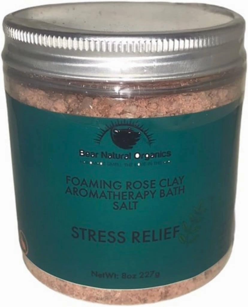 4" Rose Clay Foaming Bubbly Aromatherapy Stress Relief Himalayan Bath Salt Soak