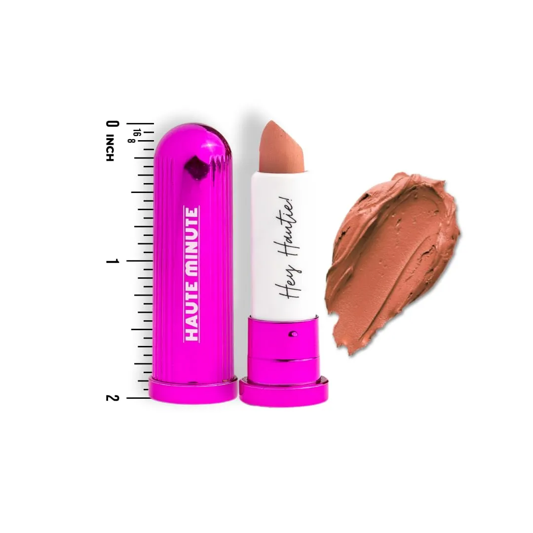 4Ever Haute Lipstick – Nude Lipstick Long Lasting, Bold Satin Finish, Vegan, Cruelty-Free - Clean & Natural, Travel-Friendly Lip Color (SUS)