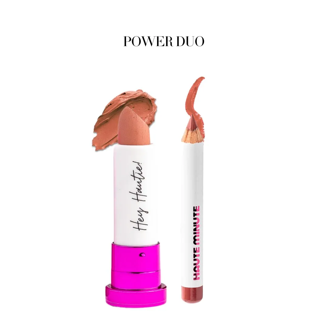 4Ever Haute Lipstick – Nude Lipstick Long Lasting, Bold Satin Finish, Vegan, Cruelty-Free - Clean & Natural, Travel-Friendly Lip Color (SUS)