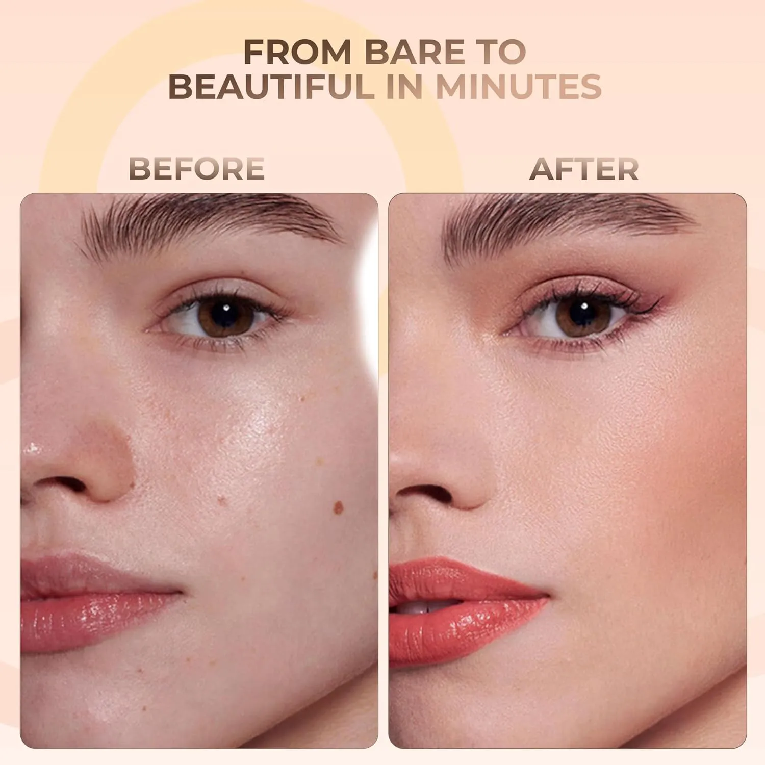 4pc Full Size Kit (Fair 1) Mineral Makeup Matte Translucent Loose Foundation   Kabuki Brush   Concealer   Finishing Setting Powder   Bare Face Full Coverage SPF 30 All Skin Types Waterproof