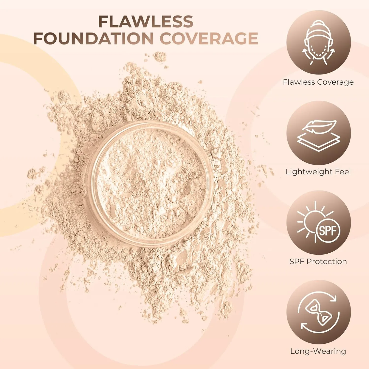4pc Full Size Kit (Fair 1) Mineral Makeup Matte Translucent Loose Foundation   Kabuki Brush   Concealer   Finishing Setting Powder   Bare Face Full Coverage SPF 30 All Skin Types Waterproof