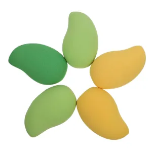 5 Pcs Mango Cosmetic Egg makeup sponge beauty sponge make up sponges for face cosmetic applicator puff eyeliner wipes make-up props unique cosmetic puffs liquid foundation puffs
