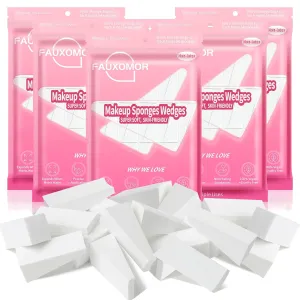 540 Pcs New Makeup Sponges Wedges for Face Foundation, Latex-Free Triangle Cosmetic Make Up Sponge for Flawless Application and Blending, Beauty Blender for All Skin Types with Ten Pouches
