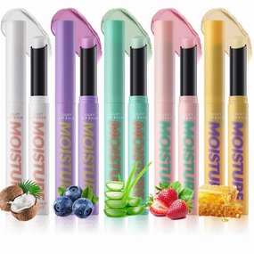 5 Color Set Moisturizing Tinted Lip Gloss Lip Balm Hydrating Glossy Lip Oil Plumping Lipgloss Hypoallergenic Natural Women Girls Teens Waterproof Long Lasting Lightweight Portabl Lipbalm
