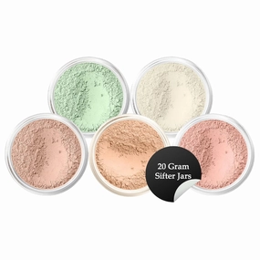 5pc KIT Mineral Makeup Bare Face Set Full Coverage Concealer Blush Foundation Illuminating Powder (Light Tan)