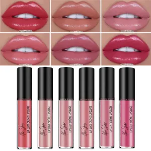 6 Pack Creamy Liquid Lipstick Smooth Lip Gloss Velvet Lip Glaze Highly Pigmented Lipsticks Waterproof Nude Lip Plumper Makeup Gift for Women and Girls