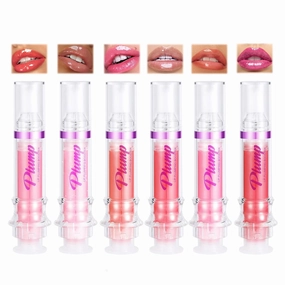 6 PCS Lip Plumping Booster Gloss, Spicy Plumping Lip Oil Moisturizing Glossy Plumping Lip Gloss, Ultra-Hydrating & Nourishing Lip Plumper for Women Girls, Fuller Lips Instantly!