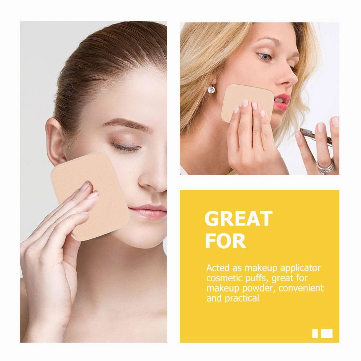 6 Sets Face Sponge Big Bulk Facial Sponges Makeup Powder Portable Makeup Pad Comfortable for Sensitive Skin Women's Beauty Tool