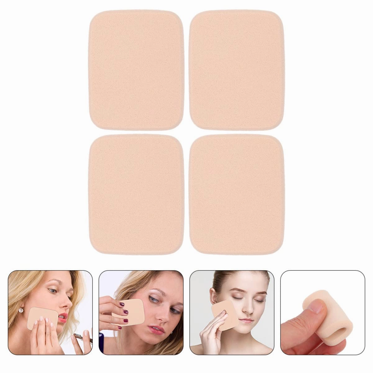 6 Sets Face Sponge Big Bulk Facial Sponges Makeup Powder Portable Makeup Pad Comfortable for Sensitive Skin Women's Beauty Tool
