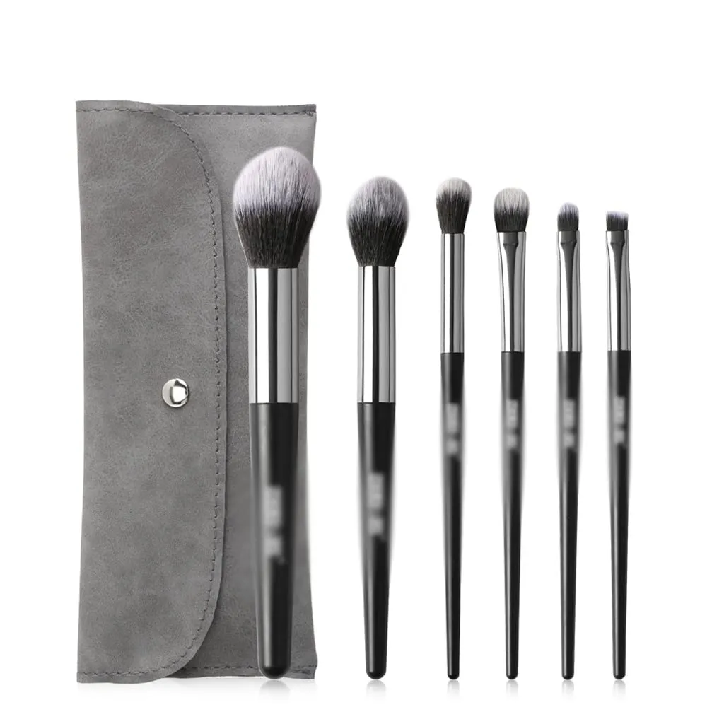6Pcs Makeup Brushes Set with Bag Beauty Eyeshadow Eyebrow Blush Powder Foundation Cosmetics Make Up Brush Tools Kit