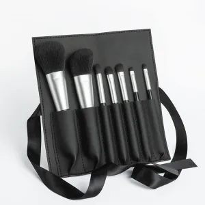7Pcs Makeup Brushes Set Travel Make Up Brush Powder Blending Foundation Eyeshadow Eyebrow Tools with Cosmetic Bag