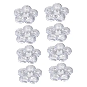 8PCS Flower Shape Sub Box for Blusher Lipstick and Concealer Portable Makeup Organizer with Color Compartments for Travel and DIY Cosmetics
