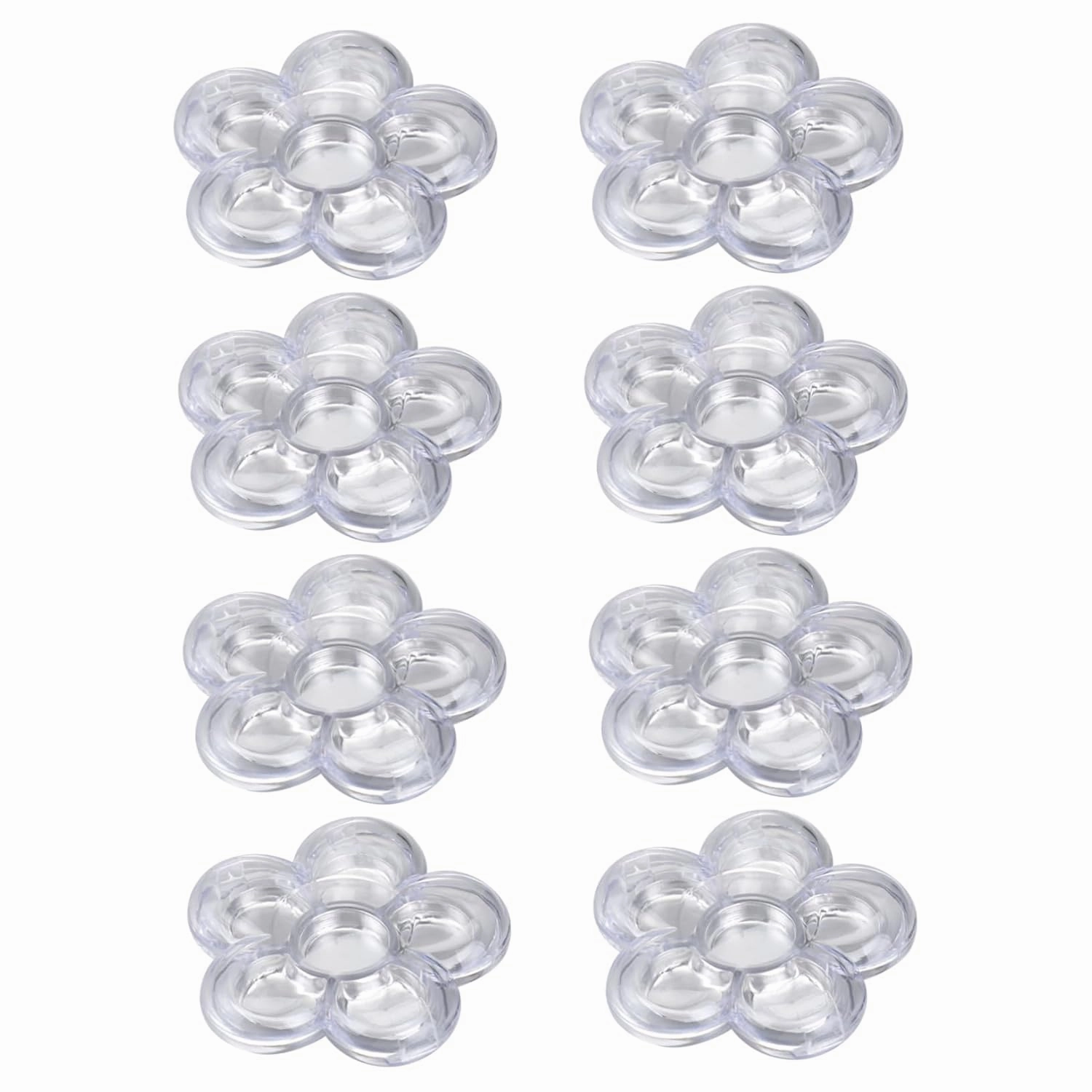 8pcs Flower-shaped Lipstick and Concealer Travel Boxes Makeup Storage Container for and Comparison for Eyeshadow Blush and Loose Powder Portable Cosmetic Organizer