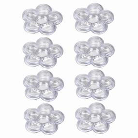 8pcs Flower-shaped Lipstick and Concealer Travel Boxes Makeup Storage Container for and Comparison for Eyeshadow Blush and Loose Powder Portable Cosmetic Organizer