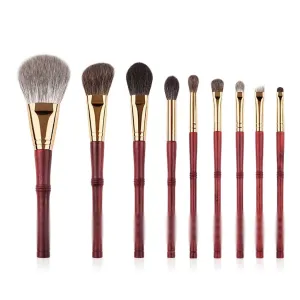 9pcs/set Powder Makeup Brushes Set Blusher Eyeshadow Concealer Eyebrow Eye Make Up Brushes Ebony Handle Exquisite