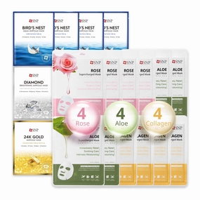 [K Beauty Snp] Variety Ampoule Sheet Mask Set & Supercharged Sheet Mask Set