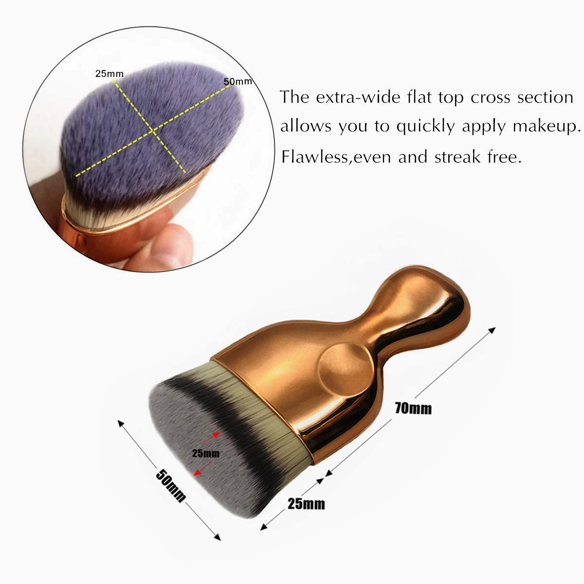 【MB33】Angled Flat Foundation Brush