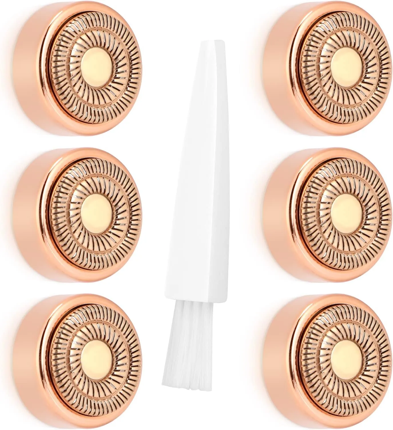 acial Hair Remover Replacement Heads Generation 2, Double Halo Replacement Heads for Finishing Touch Facial Hair Removal for Women, 18K Gold-Plated Replacement Heads for Facial Hair Remover (6 PCS)
