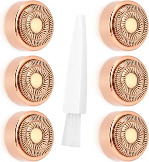 acial Hair Remover Replacement Heads Generation 2, Double Halo Replacement Heads for Finishing Touch Facial Hair Removal for Women, 18K Gold-Plated Replacement Heads for Facial Hair Remover (6 PCS)