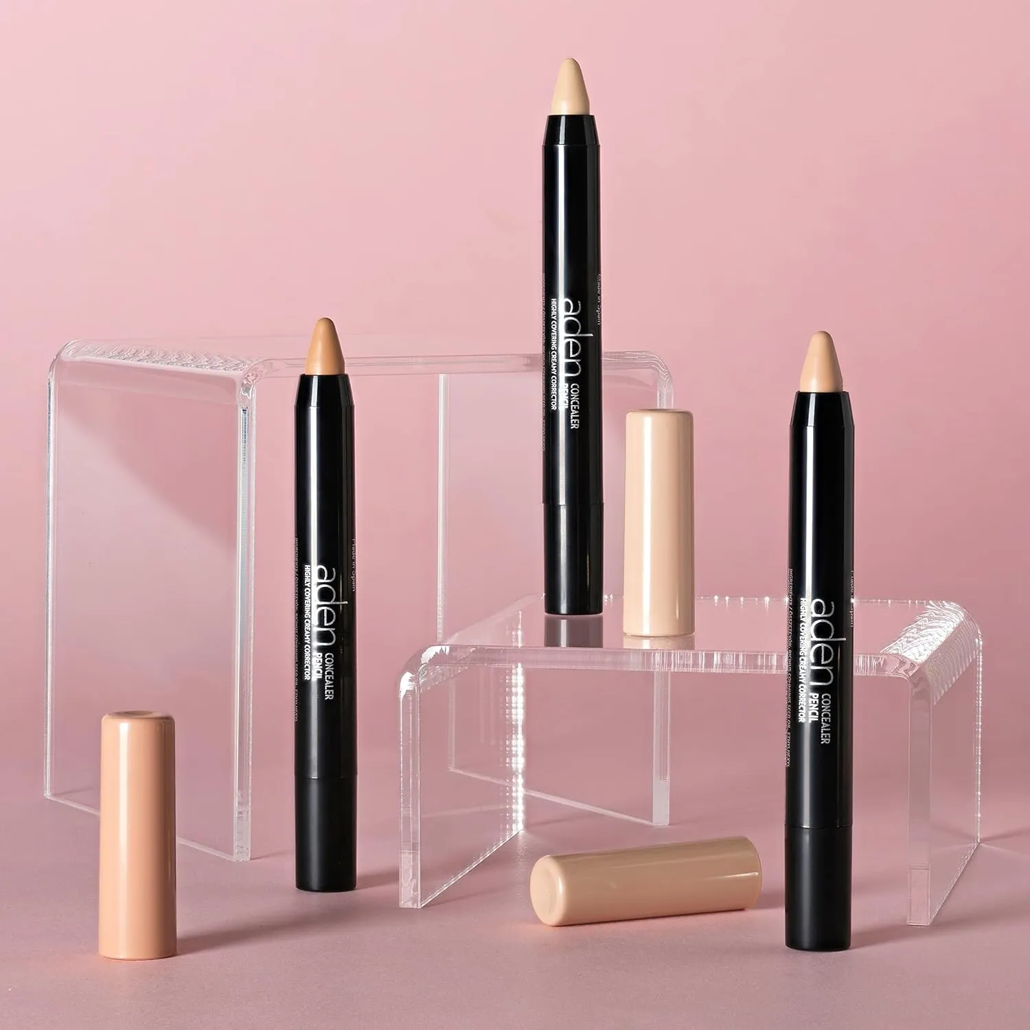 aden - Automatic Concealer Pencil -Smudge Proof, Long-Lasting & Highly Covering Creamy Corrector With Easy Application - Made in Spain (01 Porcelain)