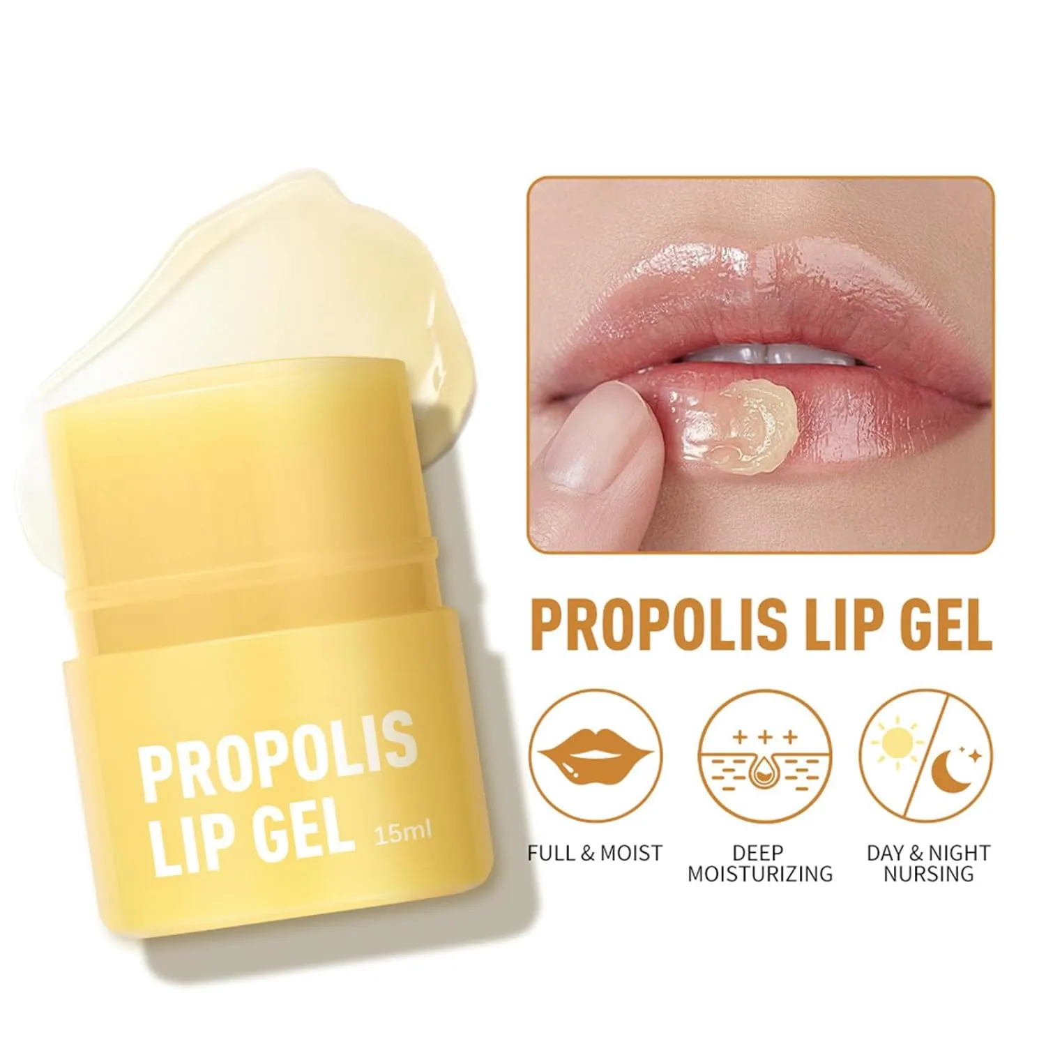 Aesthelabs Lip Healing Honey Butter, Natural Overnight Lip Repair Honey Butter, 12H Hydrating Vegan Lip Balm with Propolis, Twist-Up Design (3pcs, 15ml)