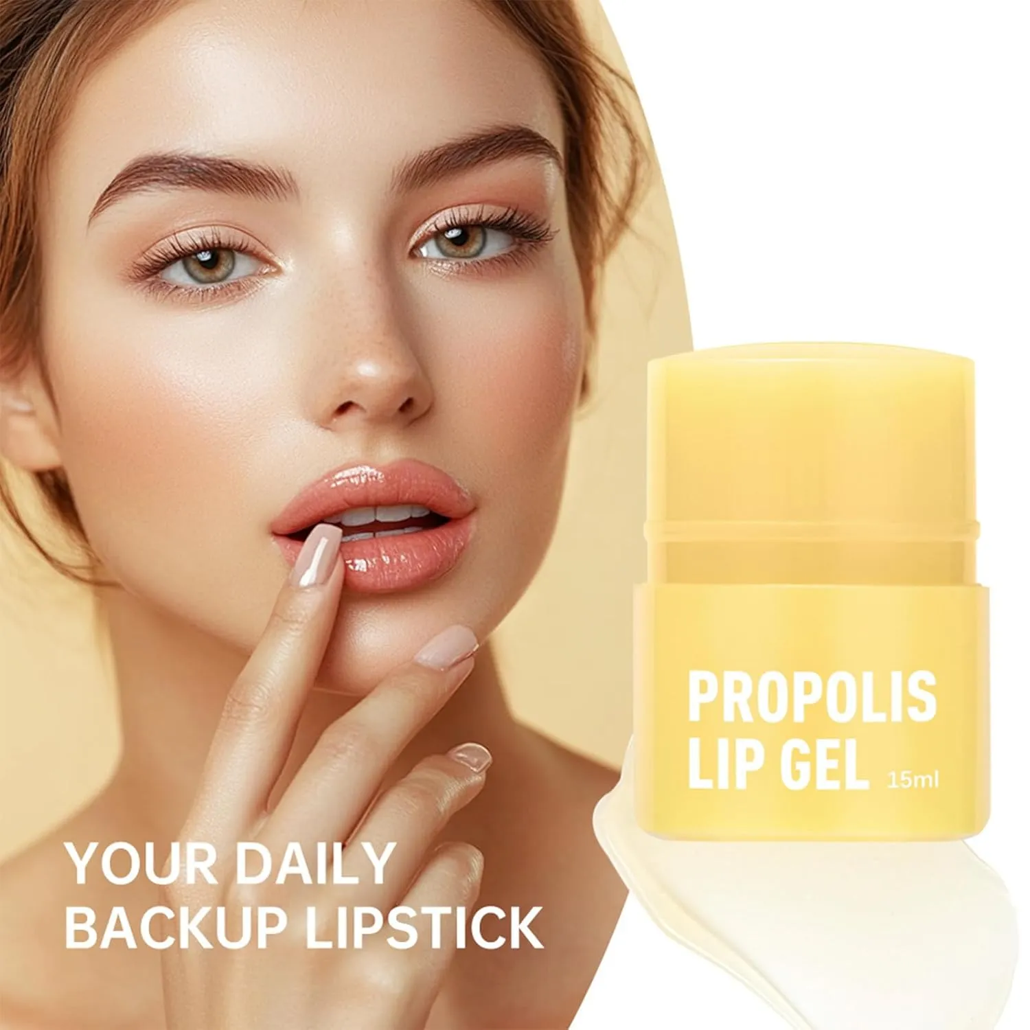Aesthelabs Lip Healing Honey Butter, Natural Overnight Lip Repair Honey Butter, 12H Hydrating Vegan Lip Balm with Propolis, Twist-Up Design (3pcs, 15ml)