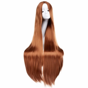 AGPTEK Wig, Synthetic Wig for Women, 40 Inch /100 cm Straight Long Wig Part in the Middle Anime Costume, Great for Party, Cosplay, Daily-Use and Festivals (Light Blonde)