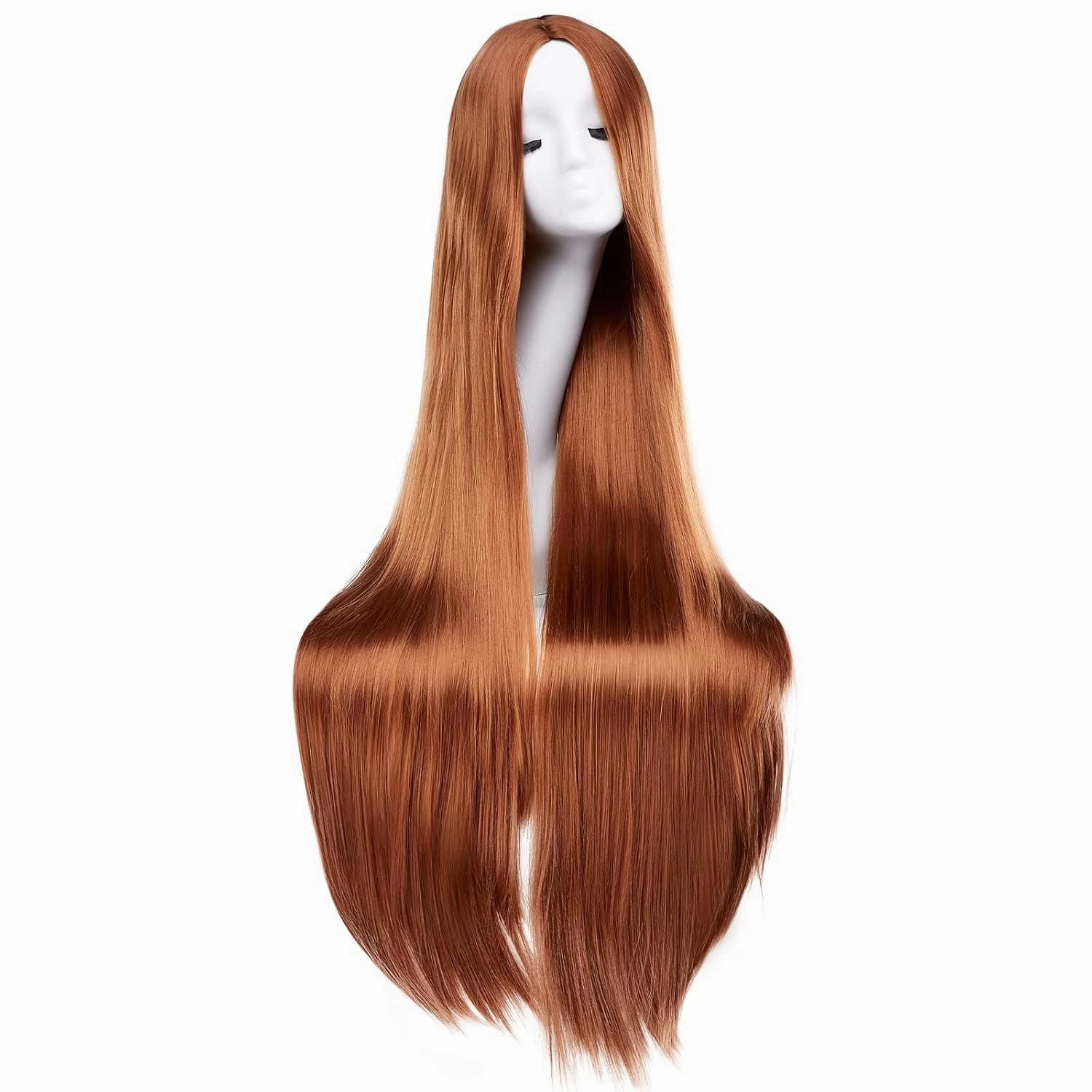AGPTEK Wig, Synthetic Wig for Women, 40 Inch /100 cm Straight Long Wig Part in the Middle Anime Costume, Great for Party, Cosplay, Daily-Use and Festivals (Light Blonde)