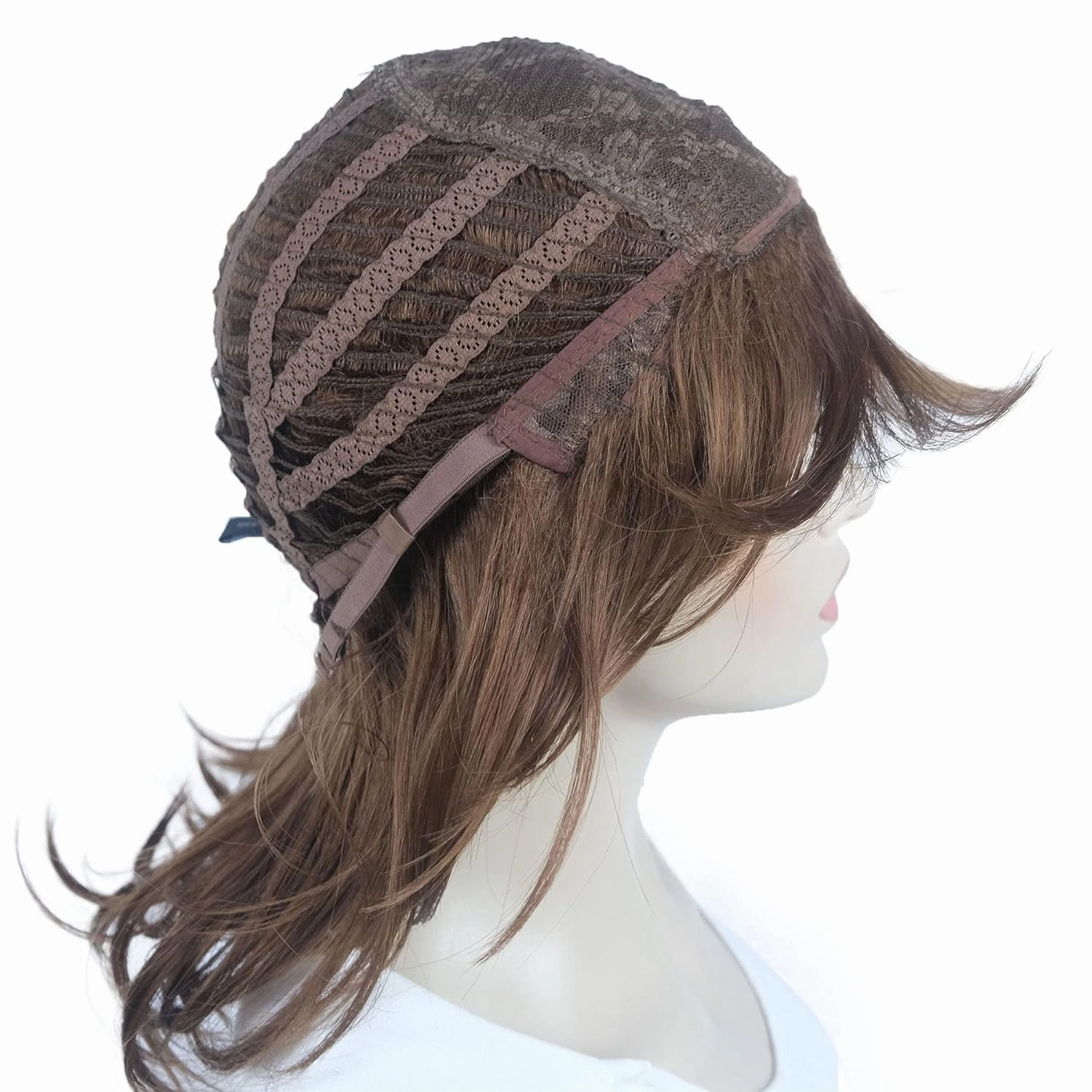 Aimole Soft Shaggy Layered Medium Length Classic Cap Synthetic Women Wigs (30 Medium Auburn)