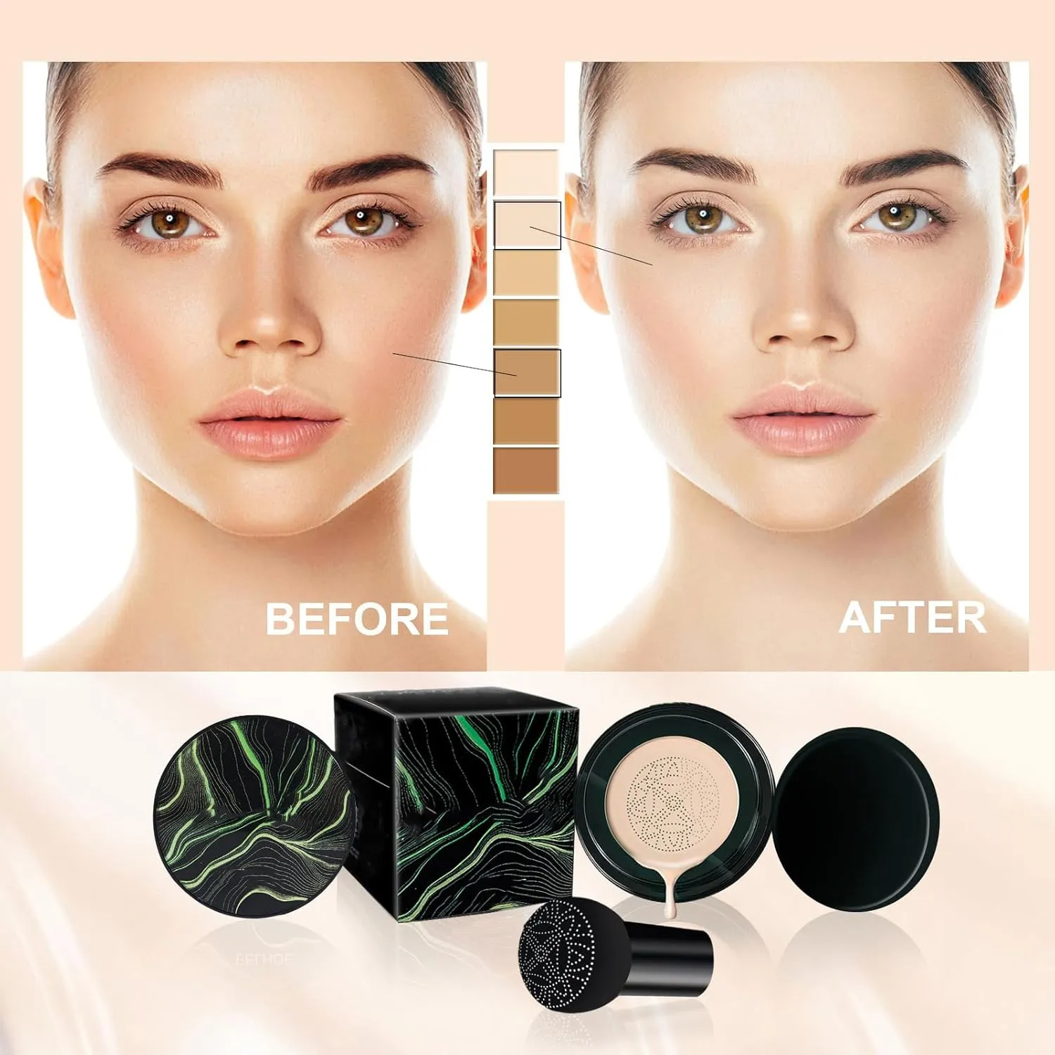 Air Cushion Cc Cream, Makeup, Moisture Cushion, Concealer, Foundation