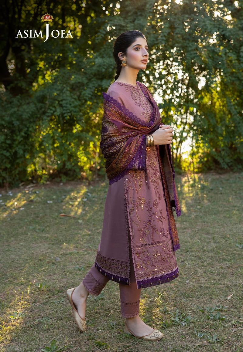 AJUWD-30 EMBROIDERED VISCOSE STITCHED 3 Pcs