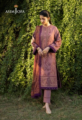 AJUWD-30 EMBROIDERED VISCOSE STITCHED 3 Pcs