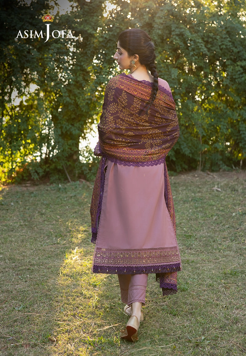AJUWD-30 EMBROIDERED VISCOSE STITCHED 3 Pcs