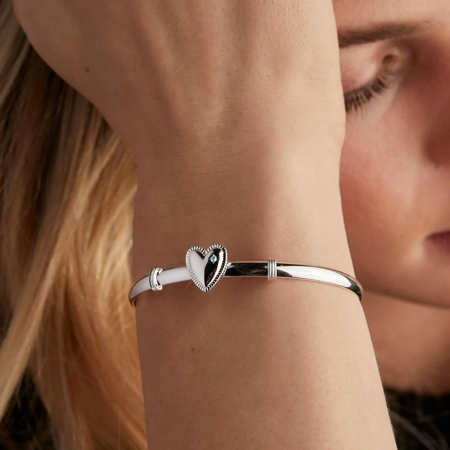 Alex and Ani Heart Clip Bangle Bracelet