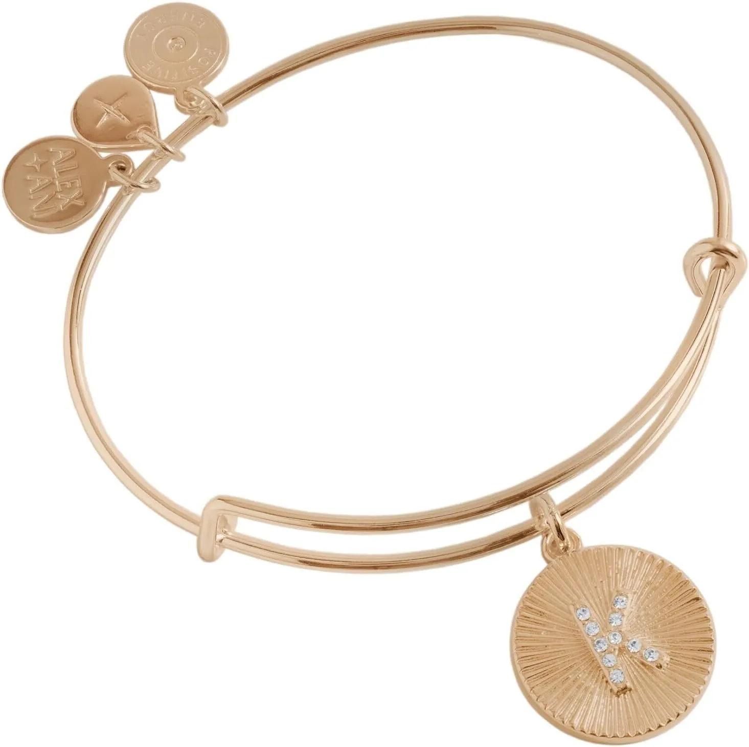Alex and Ani Initial Pave Starburst Bangle