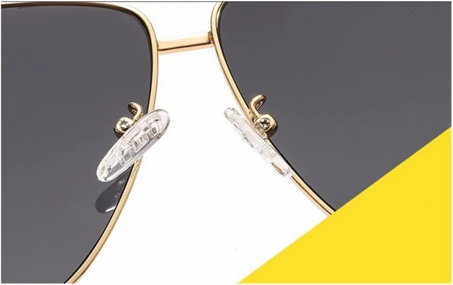 Alloy Polygon Sunglasses For Men Sun Glasses Women Retro Pink Clear Oversize Shades