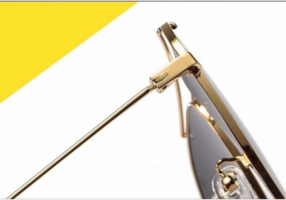 Alloy Polygon Sunglasses For Men Sun Glasses Women Retro Pink Clear Oversize Shades