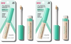 Almay Clear Complexion Acne & Blemish Spot Treatment Concealer Makeup with Salicylic Acid- Lightweight, Full Coverage, Hypoallergenic, Fragrance-Free, for Sensitive Skin, 050 Fair, 0.3 fl oz.