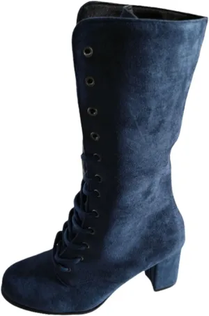 AMDBEL Wide Calf Boots for Women Thick Heel Womens Fall Boots 2024 Casual Lace Up Strappy Walking Booties Winter Shoes
