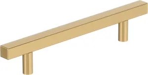 Amerock 10BX37177CZ | Champagne Bronze Cabinet Pull | 5-1/16 inch (128mm) Center-to-Center | 10 Pack | Bar Pulls Square | Furniture Hardware