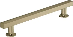 Amerock BP37106BBZ | Everett 6-5/16 in (160 mm) Center-to-Center Golden Champagne Cabinet Pull | Kitchen Cabinet Hardware | Furniture Hardware | Bathroom Drawer Handle