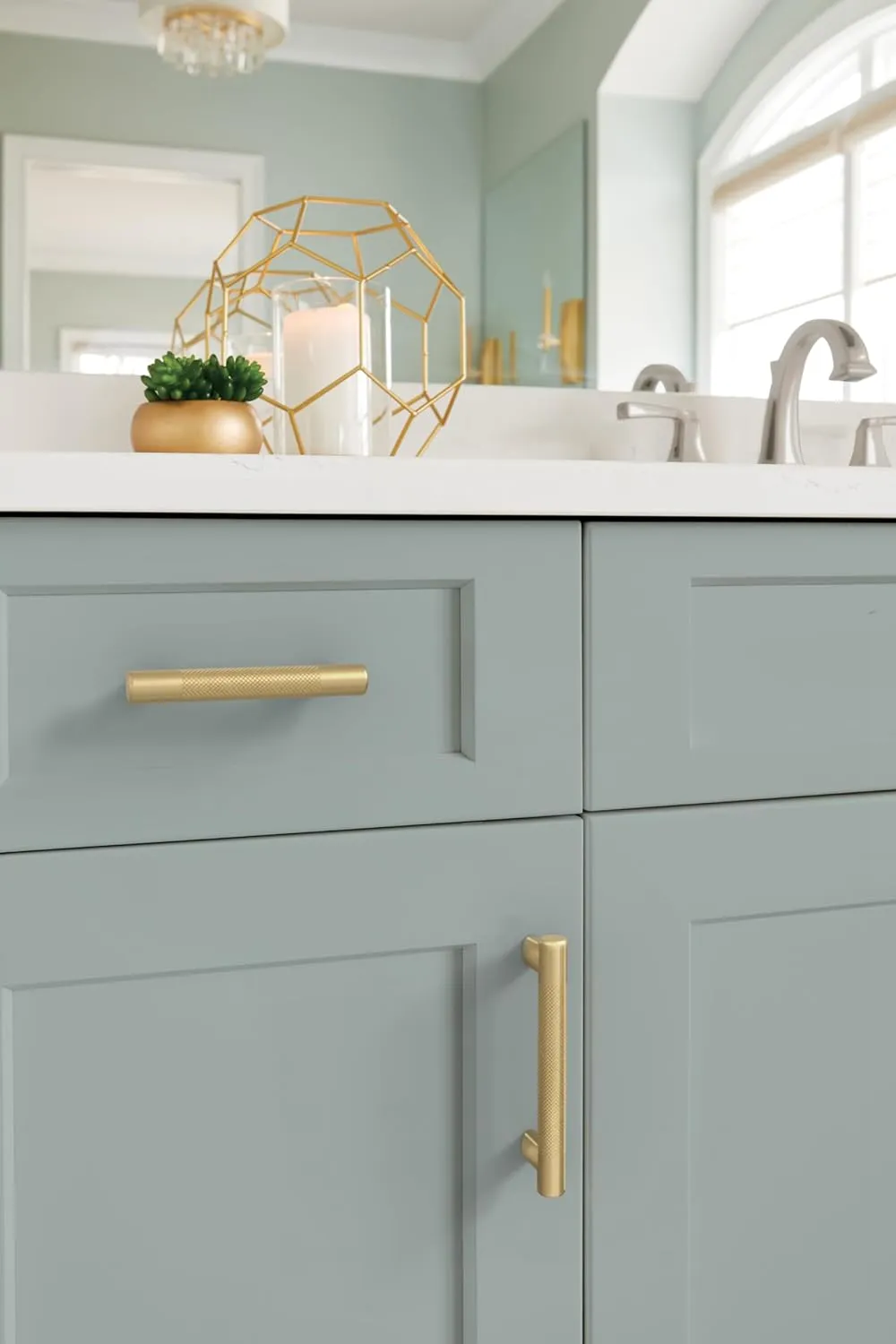 Amerock Bronx 5-1/16 inch (128mm) Center-to-Center Champagne Bronze Cabinet Pull, BP36558CZ